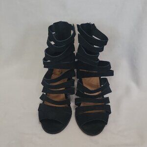 Mossimo Supply Co. Black Open Toe Strappy Heels Size 7.5
